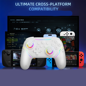 Contrôleur de jeu sans fil pour Nintendo Switch/Switch 2/OLED/PC/Steam Deck Capacitive BT Controller - Product Image 5