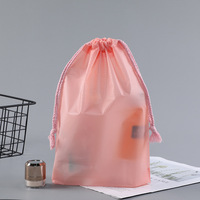 Sac de maquillage cosmétique à cordon réutilisable transparent sac de rangement pour vêtements sac à cordon en plastique personnalisé pour chaussures