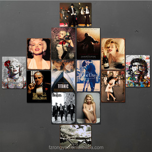 Letreros Metálicos Retro Personalizados con Impresión UV, Placas Decorativas Vintage con Diseños <span class=keywords><strong>de</strong></span> Películas para Bares, Cafés y Cuartos <span class=keywords><strong>de</strong></span> Hombre - Product Image 1