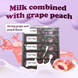 Venta al por mayor personalizado suave tofe azúcar leche caramelo crema <span class=keywords><strong>confitería</strong></span> nueva uva melocotón fruta sabor tableta caramelo OEM/ODM - Product Image 3