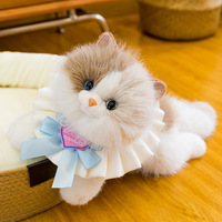 Peluche de chat réaliste, jouet en peluche chat simulation réaliste, sac à dos en peluche chat moelleux avec son pour enfants, cadeau