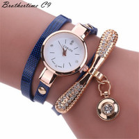 Montre-bracelet tendance avec libellule en diamant, bracelet pour femme, montres pour dames, vente en gros