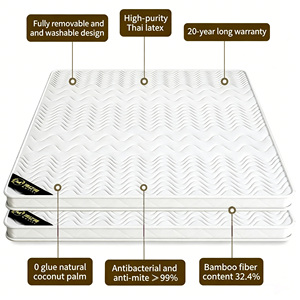 Colchón Plegable de Látex y Fibra de Coco, <span class=keywords><strong>Cama</strong></span> Portátil para Suelo, Transpirable, Impermeable, Ecológico, Antiácaros, para Hospital y Dormitorio - Product Image 4
