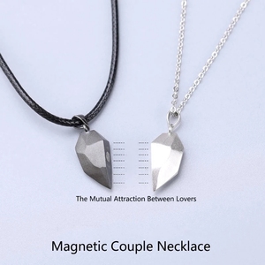 Regali d'Amore per San Valentino, Collane con Cuore, Ciondolo Magnetico 'Due Anime Un Cuore', Gioielli Creativi per Coppie - Product Image 5