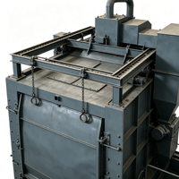 Machine de sablage à crochets pour le nettoyage de surface et l'élimination de la rouille des pièces de structures en acier forgées et moulées