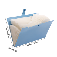Porte-documents extensible à 8 pochettes en PP A4 pour l'organisation des documents de l'école et du bureau
