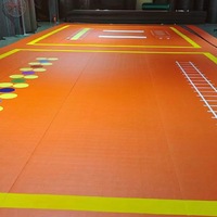 Tapis de sol portable gonflable 3m x 3m pour Karaté, Judo, MMA, Boxe, en toile, avec coussinets de combat déroulables – Pakistan