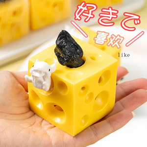 Jouet de simulation alimentaire Jincan, souris de décompression creuse en forme de fromage, petit cadeau, vente en gros d'usine de jouets pour enfants - Product Image 3