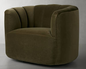 كرسي دوار مخملي للاسترخاء فاخر لغرفة المعيشة - Product Image 4