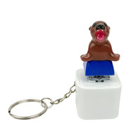 Porte-clés rechargeable Lion de mer avec son et lumière, anti-stress, article de farce, cadeau créatif