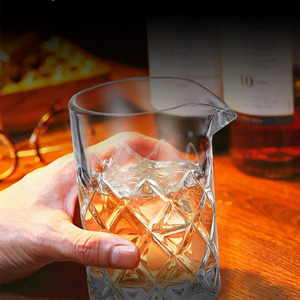 18 jarra de cóctel sin costuras <span class=keywords><strong>para</strong></span> cóctel agitado con fondo ponderado Old Fashioned Bartender 530Ml Bar Cocktail Mixing Glass - Product Image 3