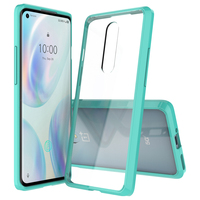 Coque de téléphone hybride antichoc en acrylique + bordure en TPU pour OnePlus 8t 5G, coque transparente, coque rigide
