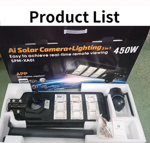 Luces de calle solares integradas con cámara CCTV para el hogar colorido de pared trasera Lp65 vatios Post <span class=keywords><strong>Mampara</strong></span> tipo de alarmas - Product Image 6