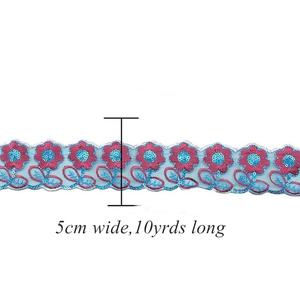 Adorno de encajes africanos para ropa, bordado de lentejuelas de 5cm de ancho, gran oferta - Product Image 6