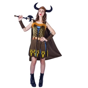 De las mujeres clásico vikingo vestido actuación escenario de Cosplay traje de Guerrero - Product Image 1