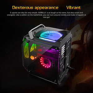 Lovingcool New Arrival ATX Micro-ATX custodia da tavolo per <span class=keywords><strong>Computer</strong></span> custodie da scrivania RGB custodia per PC custodia per <span class=keywords><strong>Gaming</strong></span> <span class=keywords><strong>CPU</strong></span> Cabinet involucro con alimentatore - Product Image 5