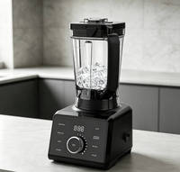 Mixeur numérique haute performance à faible bruit, 1400W, capacité 2L, 3 vitesses, broyeur de glace, 6 lames, pour smoothies
