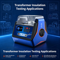 Testeur Tan Delta d'huile isolante pour transformateurs électriques, testeur de perte diélectrique et de résistivité volumétrique, inspection de la qualité de l'huile en laboratoire de haute précision