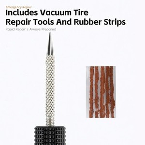 Kit d'outils <span class=keywords><strong>à</strong></span> cliquet compact pour <span class=keywords><strong>réparation</strong></span> <span class=keywords><strong>de</strong></span> pneus tubeless, embouts en acier allié S2 assurant une haute résistance et une grande durabilité - Product Image 6