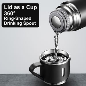 2025 productos ecológicos 304 taza de vacío de acero inoxidable 20oz botella de agua aislada con tapas de Asa caja de regalo - Product Image 2