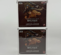 Boîte de présentation en acrylique transparente moderne sur mesure pour jeu de cartes One Piece OP 02 Booster avec montage facile