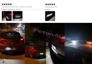 Per Renault Megane 3 Clio Laguna 2 <span class=keywords><strong>Twingo</strong></span> Master Satis 2 Pezzi Luci Targa LED Canbus Senza Errori 12V Lampade per Targa Posteriore - Product Image 4