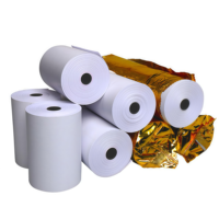 Papier thermique POS résistant à l'usure 70 g/m² 57x40 mm, stable et sans bourrage pour les magasins, les cafés et les boulangeries