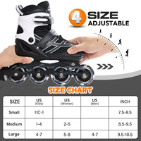 Vente chaude Réglable Patins À Roulettes Chaussures Patins À Roulettes 4 Roues Patins À Roulettes En Ligne pour Enfants Adolescents