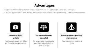 完全に組み立てられたソーラートレーラータワーソーラーモバイルソーラートレーラーソーラーパワートレーラーオフグリッドソーラー監視トレーラー - Product Image 4