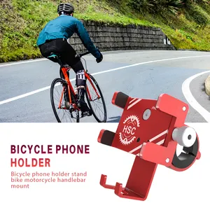 Fahrrad & Motorrad Telefon halterung Aluminium legierung Fahrrad Telefon halter mit 360-Grad-Drehung passend für meisten Smartphones