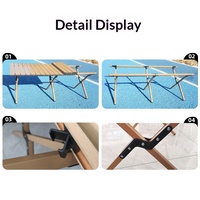 Ensemble table et chaises pliantes en alliage d'aluminium pour camping et pique-nique, mobilier d'extérieur portable pour stand - Vente en gros