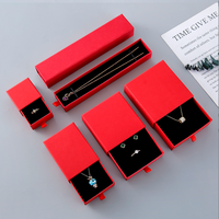 Boîte à bijoux artisanale en carton rigide rectangulaire, boîte de rangement personnalisée avec logo pour collier, bague, boucles d'oreilles, bracelet, emballage