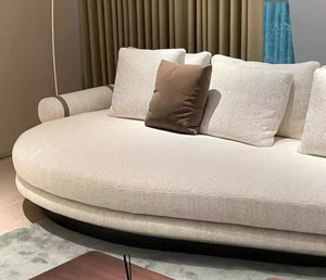 Ensemble de Canapés de Luxe Moderne avec Tables Basses à Tête de Lit en <span class=keywords><strong>Cuir</strong></span> Véritable Mobilier de Salon pour Appartement Hôtel Chambre à Coucher Salle à Manger - Product Image 6