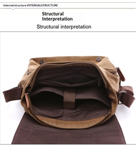 Sac bandoulière en toile tendance pour <span class=keywords><strong>homme</strong></span>, sacoche décontractée pour ordinateur portable, sac messager rétro, sac à bandoulière croisé pour <span class=keywords><strong>homme</strong></span> - Product Image 5