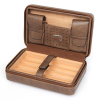 Estuche de Viaje Portátil de Cuero PU para Cigarros, Set de Regalo de Accesorios de Lujo para Cigarros, Venta al por Mayor de Fábrica