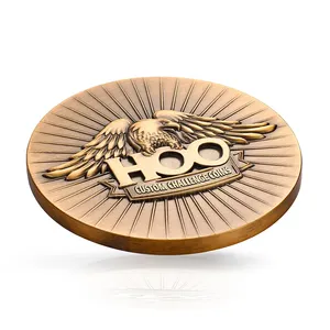 Personalizzato 3D <span class=keywords><strong>aquila</strong></span> Die Cast <span class=keywords><strong>oro</strong></span> antico sfida monete Commemorative per membro del Club - Product Image 4