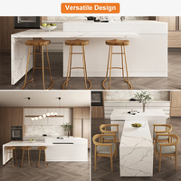 Meubles de cuisine modulaires modernes en placage de bois de chêne naturel, avec évier, robinet, panier de tiroir, plan de travail en quartz de 20 mm, contreplaqué, centre commercial