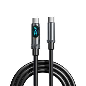 Câble de données 5A à affichage numérique intelligent 240W 2m Silicone Dual TC <span class=keywords><strong>Charge</strong></span> super rapide pour Android et IOS 1615 CÂBLE TYPE-C - Product Image 1