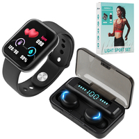 Valdus - F9 Reloj Smart Watch Set Case, Earphones
