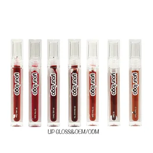 Custom Uw Merk Hydraterende Glitter Lipgloss Private Label Lip Make-Up Producten Met Aangepaste Lipgloss Buizen