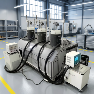 Equipo de Prueba Triaxial de Crecimiento por Deslizamiento Totalmente Automático con Control de Temperatura, Aparato Triaxial de Crecimiento por Deslizamiento de Triple Celda para Pruebas Geotécnicas - Product Image 2