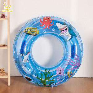 Bouée de natation gonflable pour enfants, avec doubles poignées, design monde sous-marin, matériau PVC, forme ronde, LCE2021-3 - Product Image 1