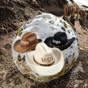 Chapeau en polyester de luxe style old school, haute qualité, personnalisable, vintage western, unisexe, pour le voyage et les loisirs en extérieur - Product Image 3