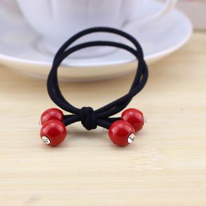 Red Bean Hair Tie High Elasticity Casual Headdress For Girls Children Yiwu Origin Summer 2021 - Product Image 3