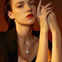 Collier pendentif feuille d'opale de ginkgo plaqué rhodium en argent sterling 925 pour femme