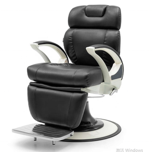 Silla de Barbería de Cuero Sintético de Lujo al por Mayor, Plegable, Ergonómica, Ajustable en Altura, Rotación de 360 Grados, para Uso Escolar - Product Image 4