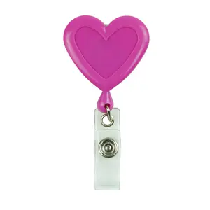 Specialist ID Heart Shaped id karte halter versenkbare Badge Reels mit Alligator Clip für Nurses