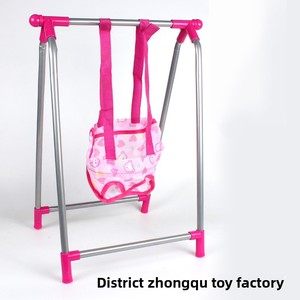 Ensemble poussette de poupée pour jeu d'imitation pour enfants, avec <span class=keywords><strong>chaise</strong></span> et lit de bébé simulés, jouet combiné - Product Image 5