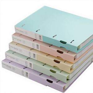 Classeur à 4 anneaux A4 pour papeterie de bureau, boîte de rangement de fichiers, classeur à ressort en plastique pour étudiants - Product Image 2