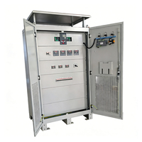 Stabilisateur de courant alternatif industriel automatique avec écran LCD, sortie 220V, matériau en cuivre, régulateur de tension monophasé 100KVA 98%